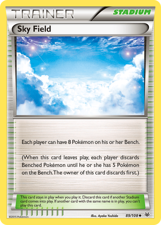 Carta Sky Field 89/108 do set Roaring Skies — Pokémon TCG | Bynx