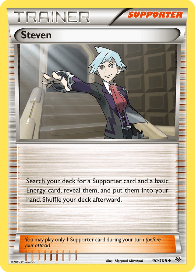 Carta Steven 90/108 do set Roaring Skies — Pokémon TCG | Bynx
