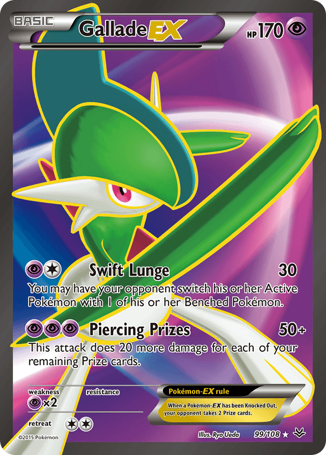 Carta Gallade-EX 99/108 do set Roaring Skies — Pokémon TCG | Bynx