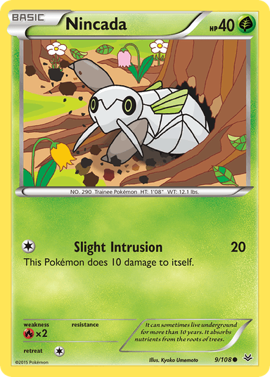 Carta Nincada 9/108 do set Roaring Skies — Pokémon TCG | Bynx