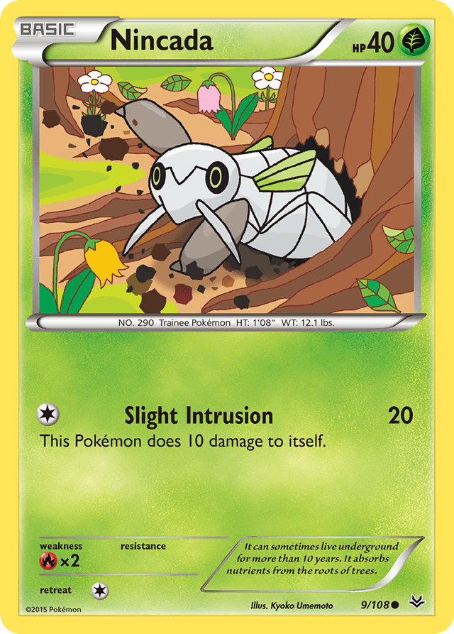 Carta Nincada 9/108 do set Roaring Skies — Pokémon TCG | Bynx