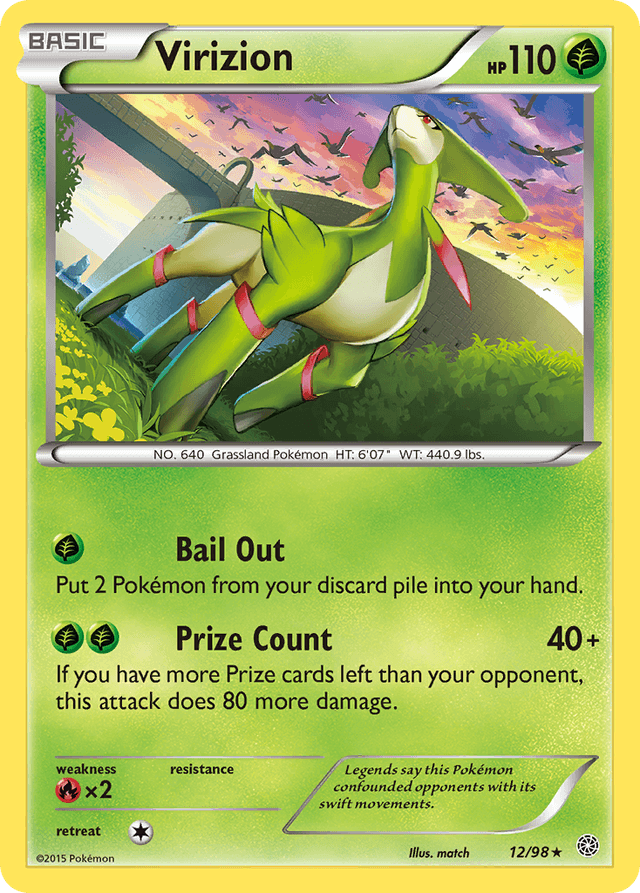 Carta Virizion 12/98 do set Ancient Origins — Pokémon TCG | Bynx