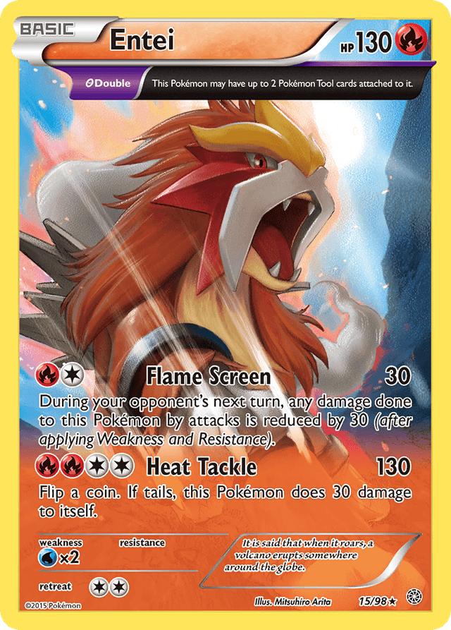 Carta Entei 15/98 do set Ancient Origins — Pokémon TCG | Bynx