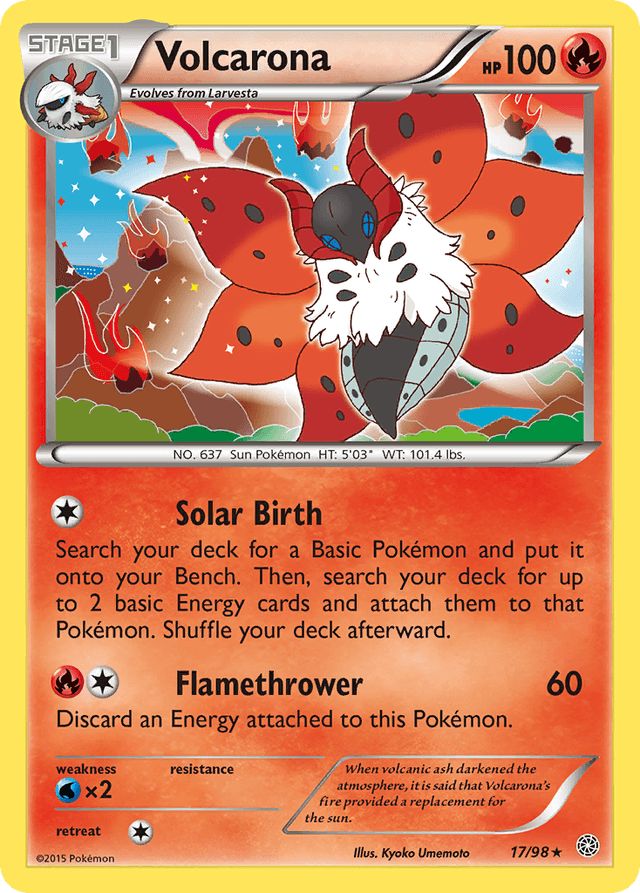 Carta Volcarona 17/98 do set Ancient Origins — Pokémon TCG | Bynx