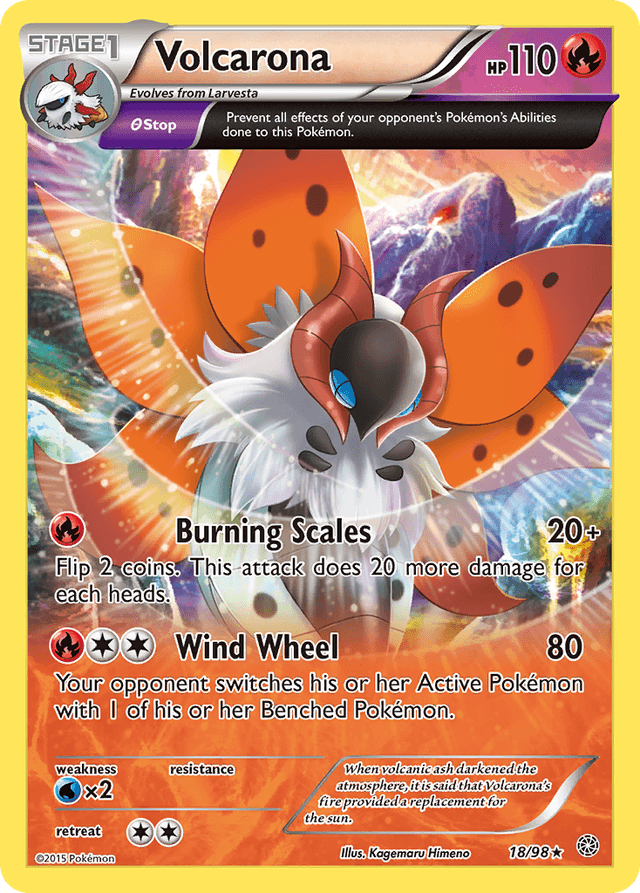 Carta Volcarona 18/98 do set Ancient Origins — Pokémon TCG | Bynx