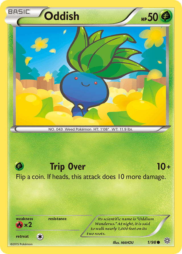 Carta Oddish 1/98 do set Ancient Origins — Pokémon TCG | Bynx
