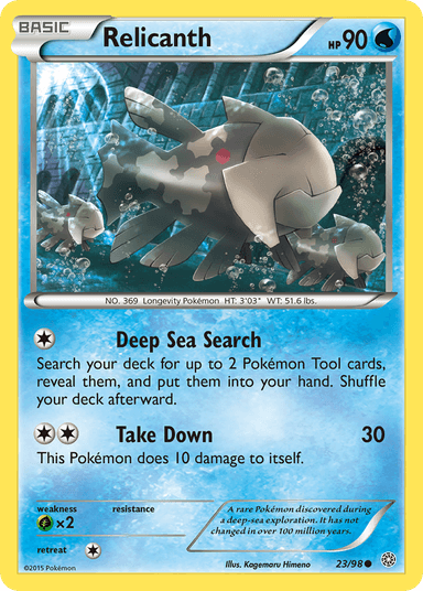 Carta Relicanth 23/98 do set Ancient Origins — Pokémon TCG | Bynx