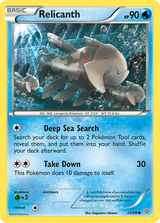 Carta Relicanth 23/98 do set Ancient Origins — Pokémon TCG | Bynx