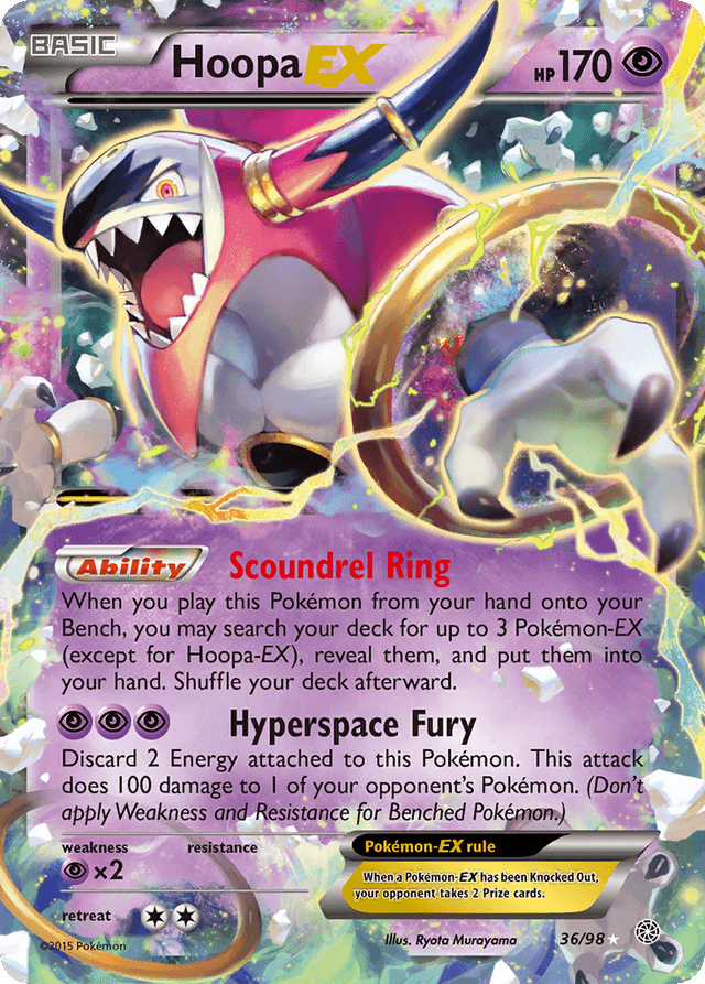 Carta Hoopa-EX 36/98 do set Ancient Origins — Pokémon TCG | Bynx