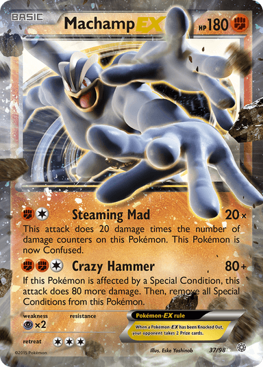 Carta Machamp-EX 37/98 do set Ancient Origins — Pokémon TCG | Bynx