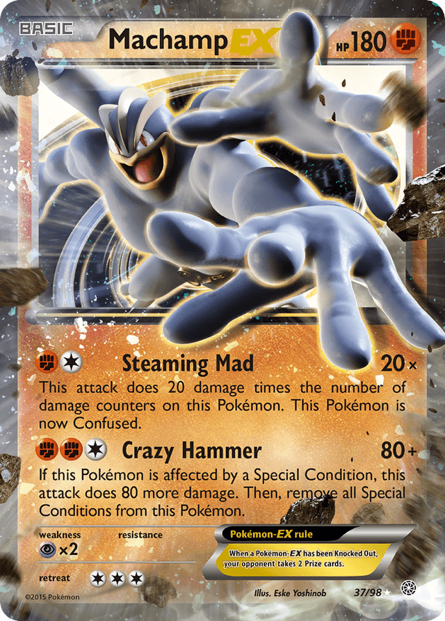 Carta Machamp-EX 37/98 do set Ancient Origins — Pokémon TCG | Bynx