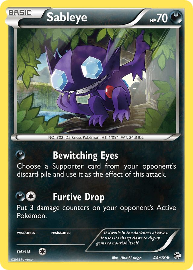 Carta Sableye 44/98 do set Ancient Origins — Pokémon TCG | Bynx