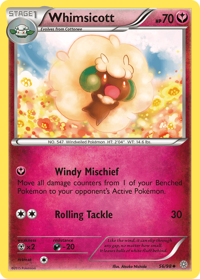 Carta Whimsicott 56/98 do set Ancient Origins — Pokémon TCG | Bynx