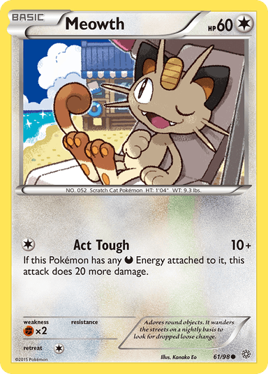 Carta Meowth 61/98 do set Ancient Origins — Pokémon TCG | Bynx