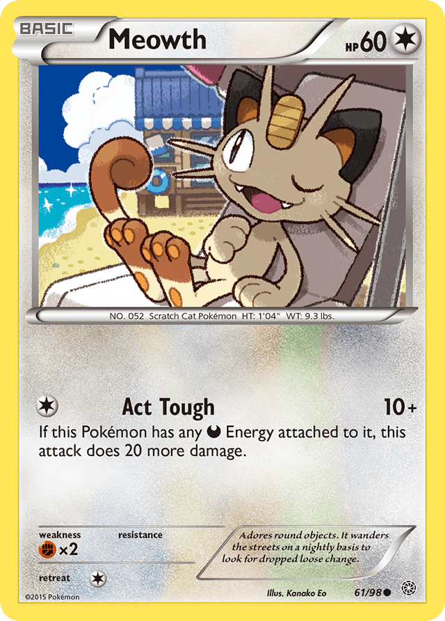 Carta Meowth 61/98 do set Ancient Origins — Pokémon TCG | Bynx