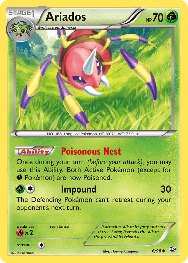 Carta Ariados 6/98 do set Ancient Origins — Pokémon TCG | Bynx