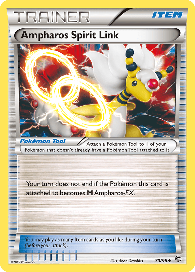 Carta Ampharos Spirit Link 70/98 do set Ancient Origins — Pokémon TCG | Bynx