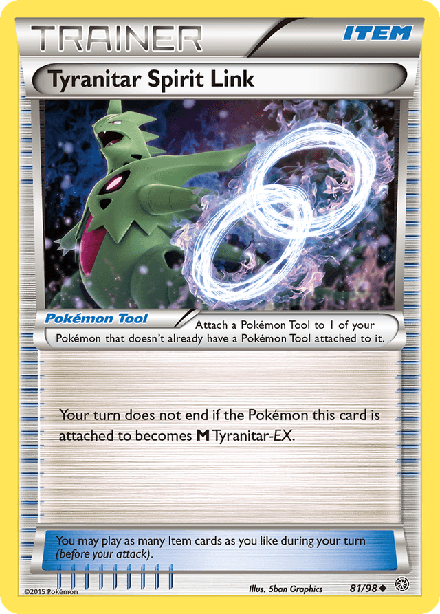 Carta Tyranitar Spirit Link 81/98 do set Ancient Origins — Pokémon TCG | Bynx