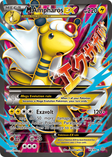 Carta M Ampharos-EX 88/98 do set Ancient Origins — Pokémon TCG | Bynx