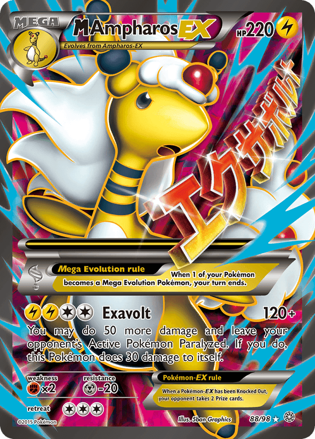 Carta M Ampharos-EX 88/98 do set Ancient Origins — Pokémon TCG | Bynx