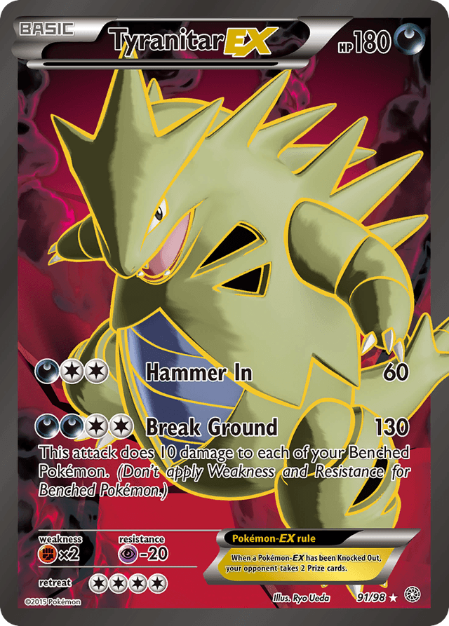 Carta Tyranitar-EX 91/98 do set Ancient Origins — Pokémon TCG | Bynx