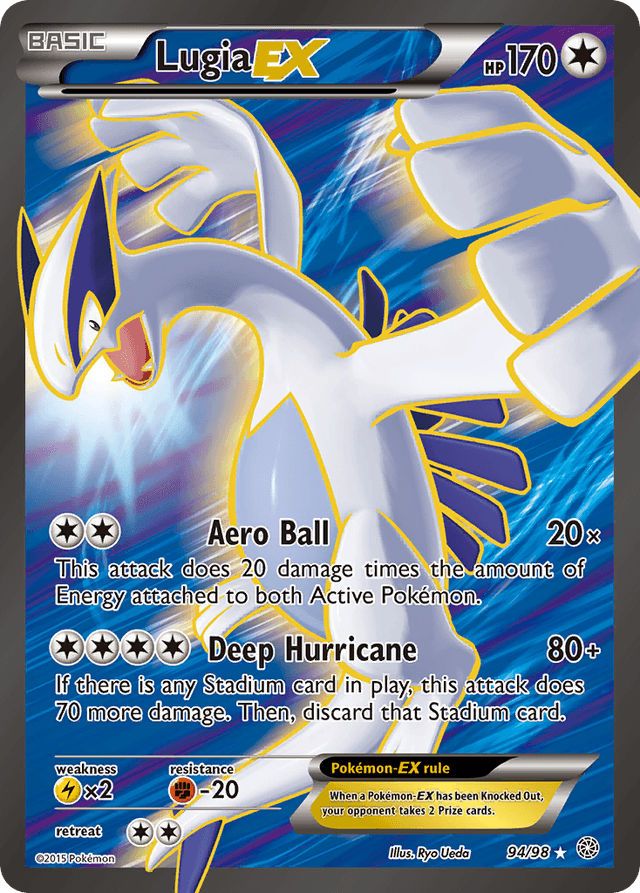 Carta Lugia-EX 94/98 do set Ancient Origins — Pokémon TCG | Bynx