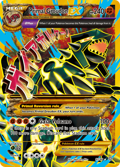 Carta Primal Groudon-EX 97/98 do set Ancient Origins — Pokémon TCG | Bynx