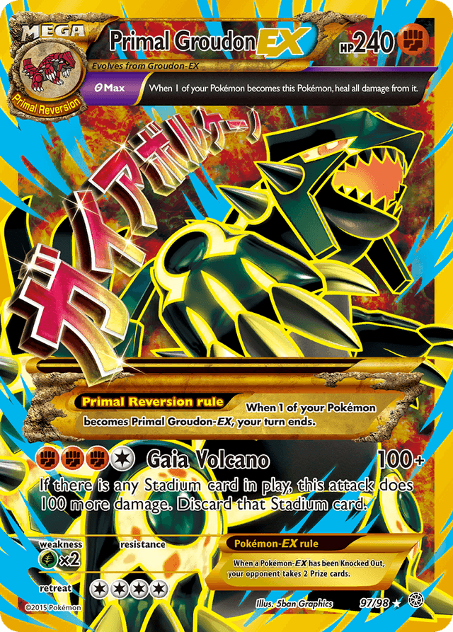 Carta Primal Groudon-EX 97/98 do set Ancient Origins — Pokémon TCG | Bynx