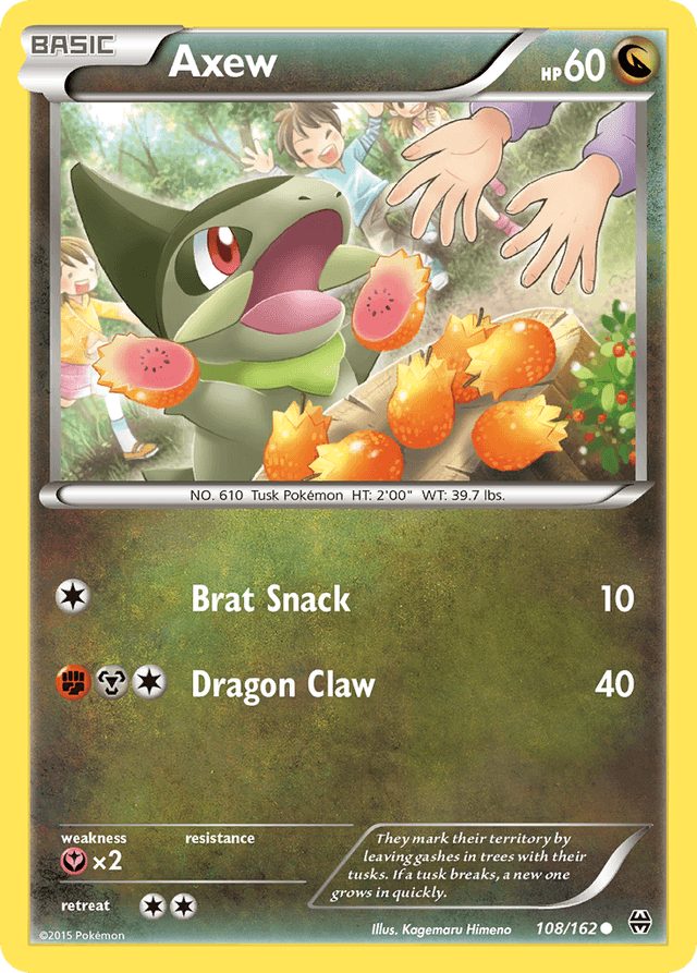 Carta Axew 108/162 do set BREAKthrough — Pokémon TCG | Bynx