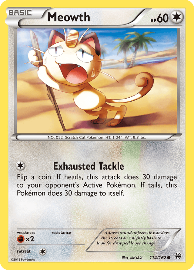 Carta Meowth 114/162 do set BREAKthrough — Pokémon TCG | Bynx
