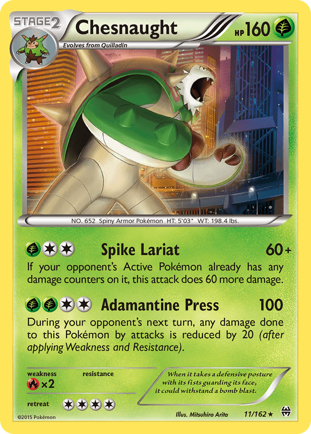 Carta Chesnaught 11/162 do set BREAKthrough — Pokémon TCG | Bynx