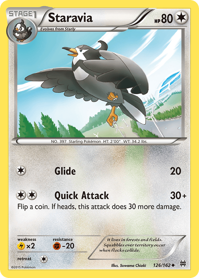 Carta Staravia 126/162 do set BREAKthrough — Pokémon TCG | Bynx