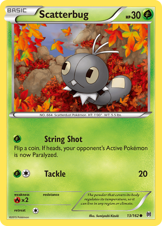 Carta Scatterbug 13/162 do set BREAKthrough — Pokémon TCG | Bynx