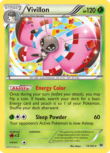 Carta Vivillon 15/162 do set BREAKthrough — Pokémon TCG | Bynx