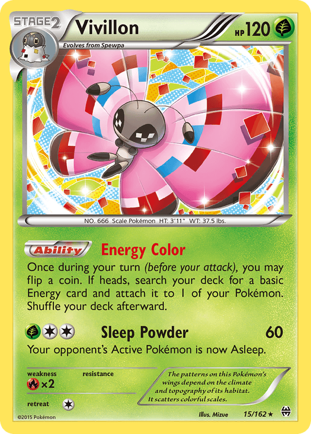 Carta Vivillon 15/162 do set BREAKthrough — Pokémon TCG | Bynx