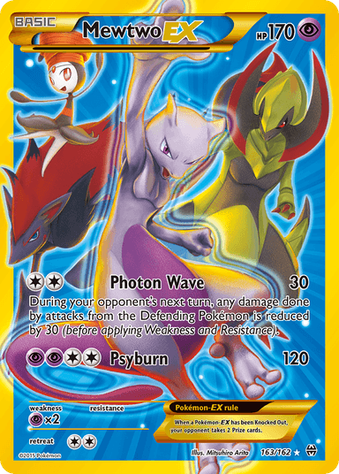 Carta Mewtwo-EX 163/162 do set BREAKthrough — Pokémon TCG | Bynx