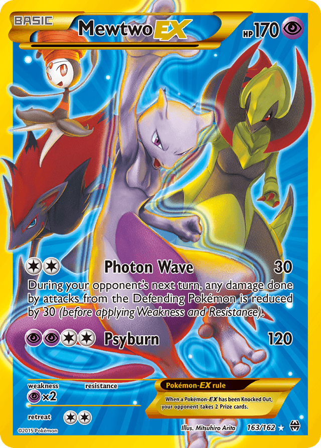 Carta Mewtwo-EX 163/162 do set BREAKthrough — Pokémon TCG | Bynx