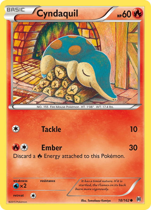 Carta Cyndaquil 18/162 do set BREAKthrough — Pokémon TCG | Bynx