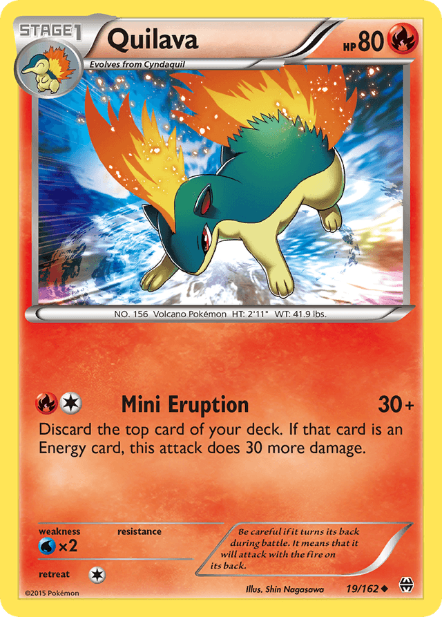 Carta Quilava 19/162 do set BREAKthrough — Pokémon TCG | Bynx