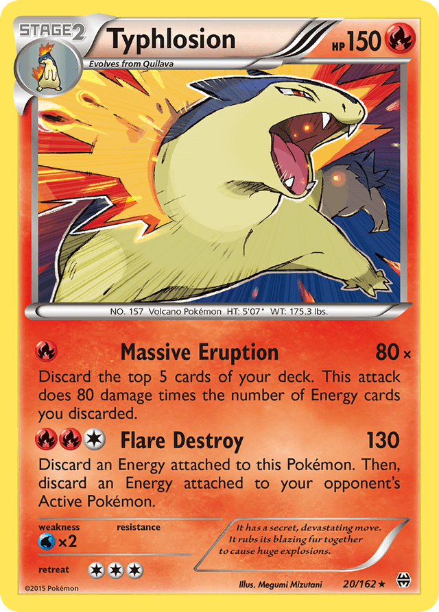 Carta Typhlosion 20/162 do set BREAKthrough — Pokémon TCG | Bynx