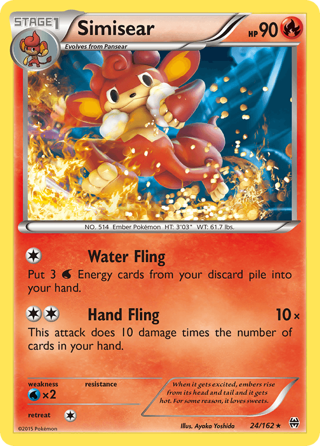 Carta Simisear 24/162 do set BREAKthrough — Pokémon TCG | Bynx