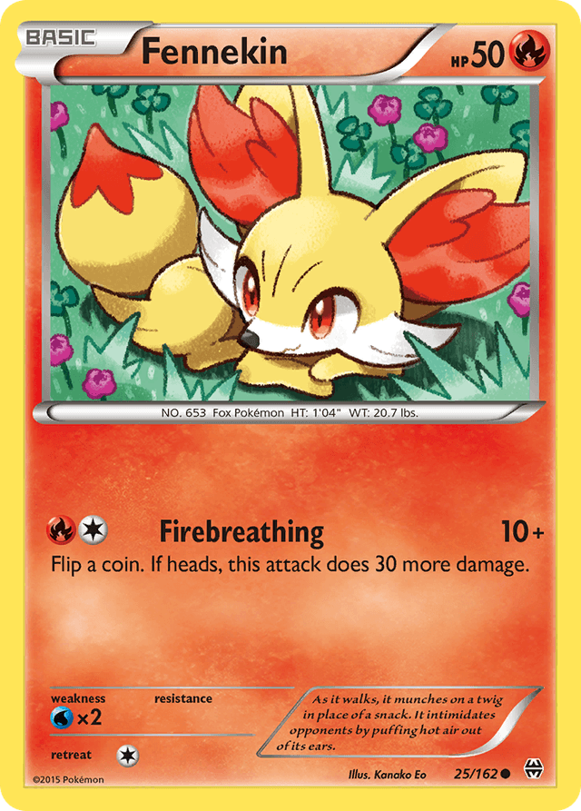 Carta Fennekin 25/162 do set BREAKthrough — Pokémon TCG | Bynx