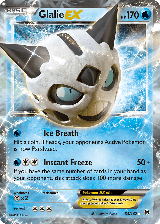Carta Glalie-EX 34/162 do set BREAKthrough — Pokémon TCG | Bynx