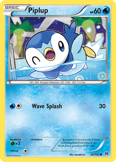 Carta Piplup 36/162 do set BREAKthrough — Pokémon TCG | Bynx