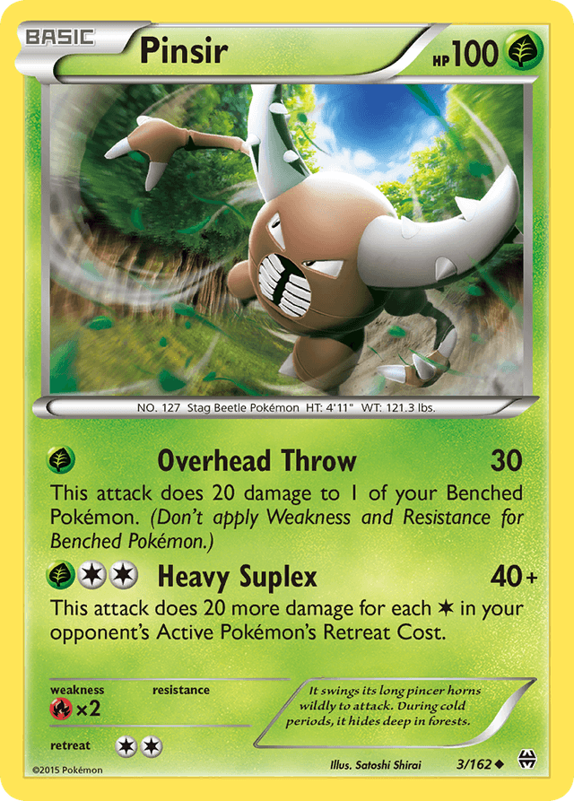 Carta Pinsir 3/162 do set BREAKthrough — Pokémon TCG | Bynx