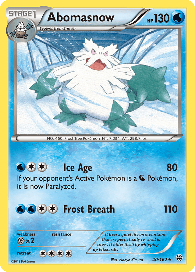 Carta Abomasnow 40/162 do set BREAKthrough — Pokémon TCG | Bynx