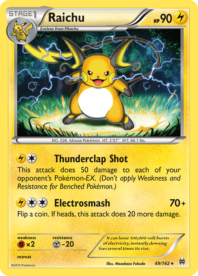 Carta Raichu 49/162 do set BREAKthrough — Pokémon TCG | Bynx