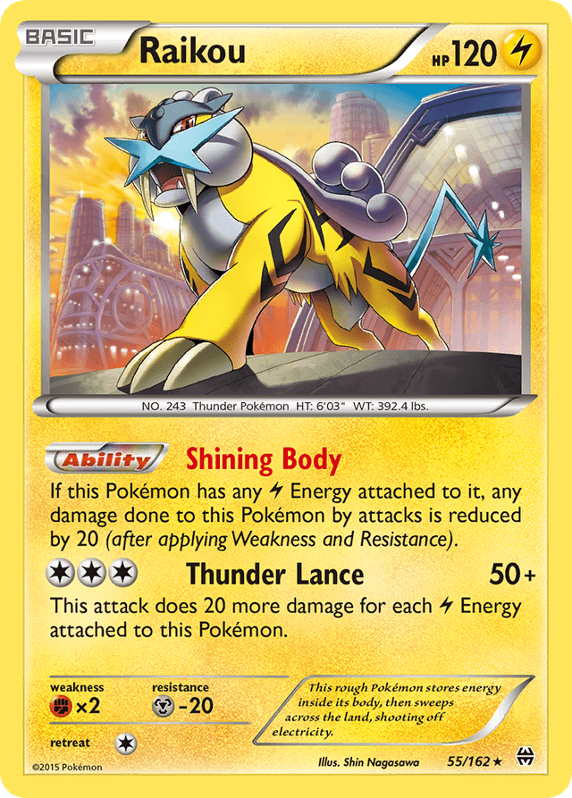 Carta Raikou 55/162 do set BREAKthrough — Pokémon TCG | Bynx