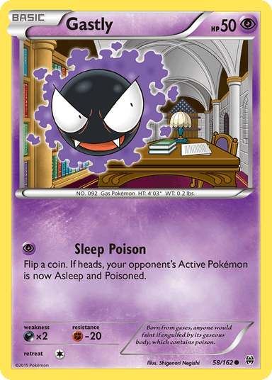Carta Gastly 58/162 do set BREAKthrough — Pokémon TCG | Bynx