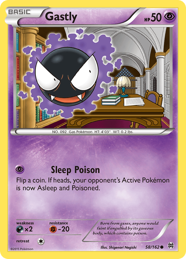 Carta Gastly 58/162 do set BREAKthrough — Pokémon TCG | Bynx